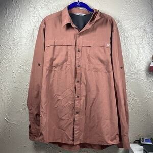 Wrangler‎ Long Roll Sleeve Shirt Chest Pockets Outdoor Cowboy USA Size Medium